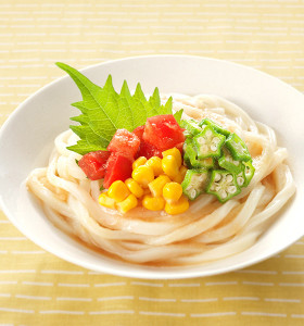 牡蠣だし醤油をかけるだけ簡単冷やしうどん