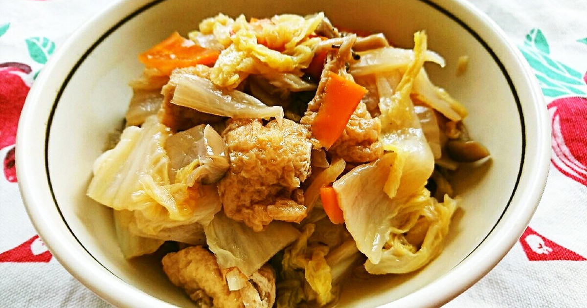 白菜と油揚げとしめじの煮物 by うさこのおうち 【クックパッド】 簡単おいしいみんなのレシピが284万品 白菜と油揚げとしめじの煮物 by... 