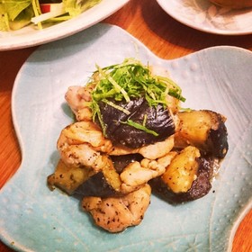 コク旨☆ナスと鶏肉のすりゴマ味噌炒め