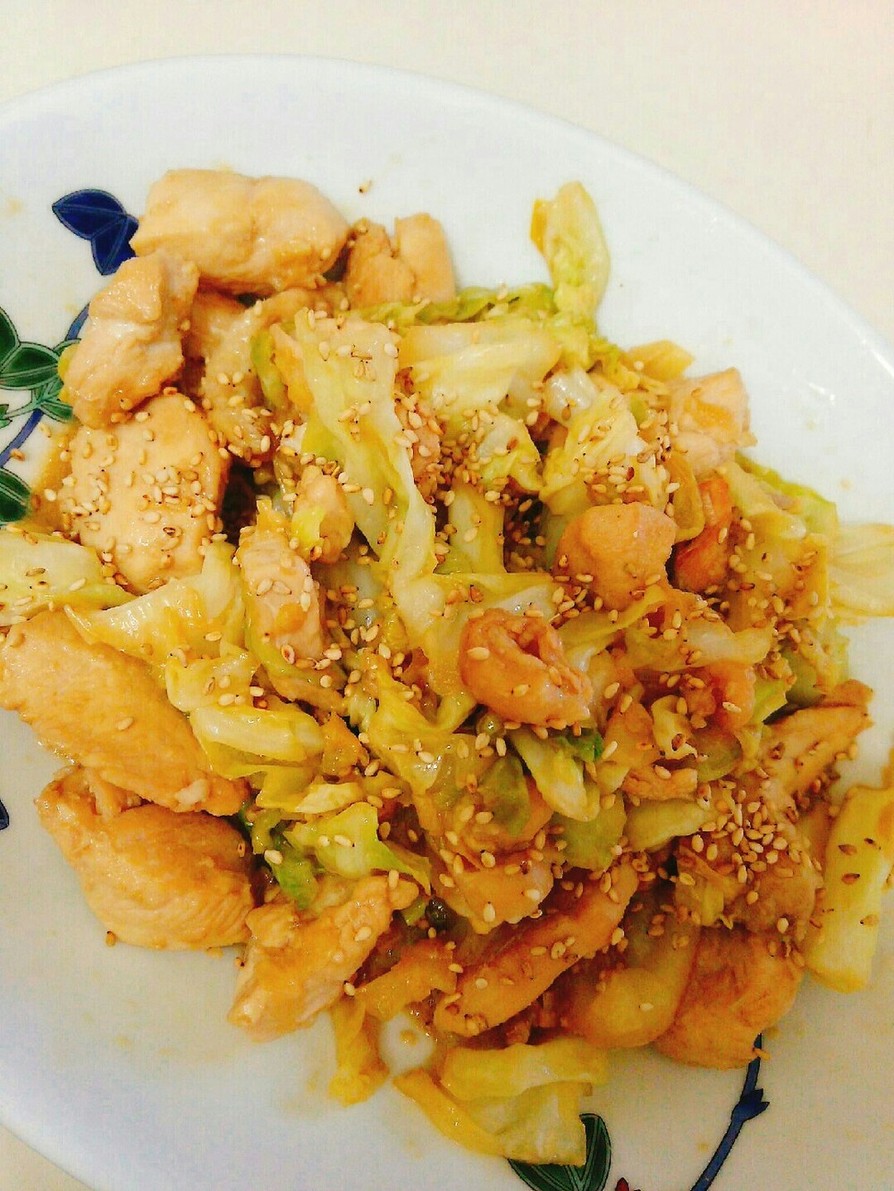 タレ旨☆鶏胸肉とキャベツの醤油マヨ炒めの画像