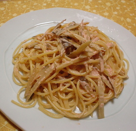 明太ごぼうスパゲティ