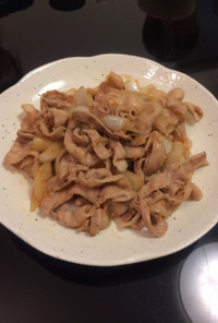 豚バラ肉の簡単生姜焼き