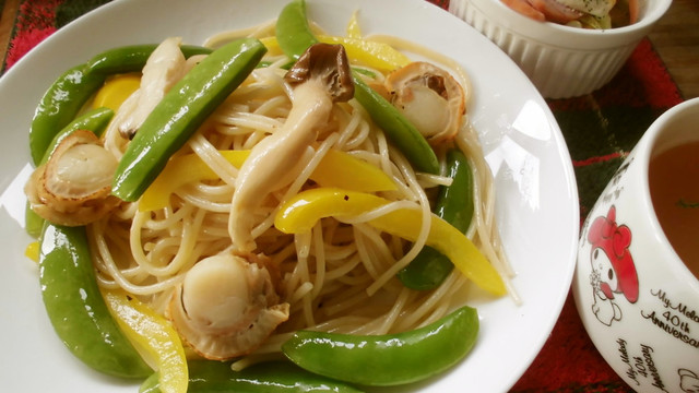 スナップエンドウがおいしい スパゲッティ レシピ 作り方 By 花時計咲いた クックパッド