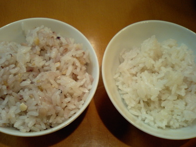 雑穀米と白米を同時に炊く方法の写真