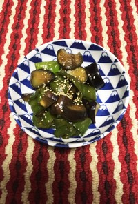 麺つゆで！甘めの茄子とピーマンの煮浸し