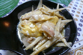 簡単☆とんやな☆豚バラ肉の柳川風