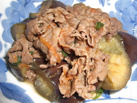 牛肉と茄子のトマト炒め煮