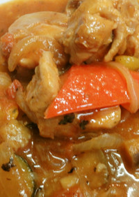鶏肉と夏野菜のスパイシーシチュー