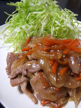 ヘルシーな豚のしょうが焼き?