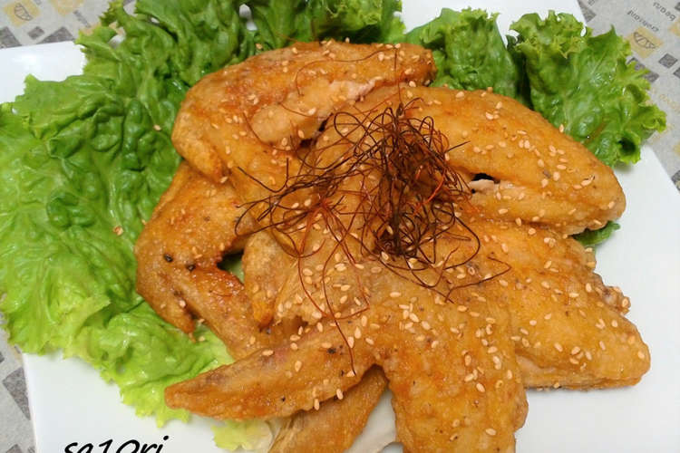 カリカリ やみつき甘辛ダレの手羽先唐揚げ レシピ 作り方 By Sa10ri工房 クックパッド