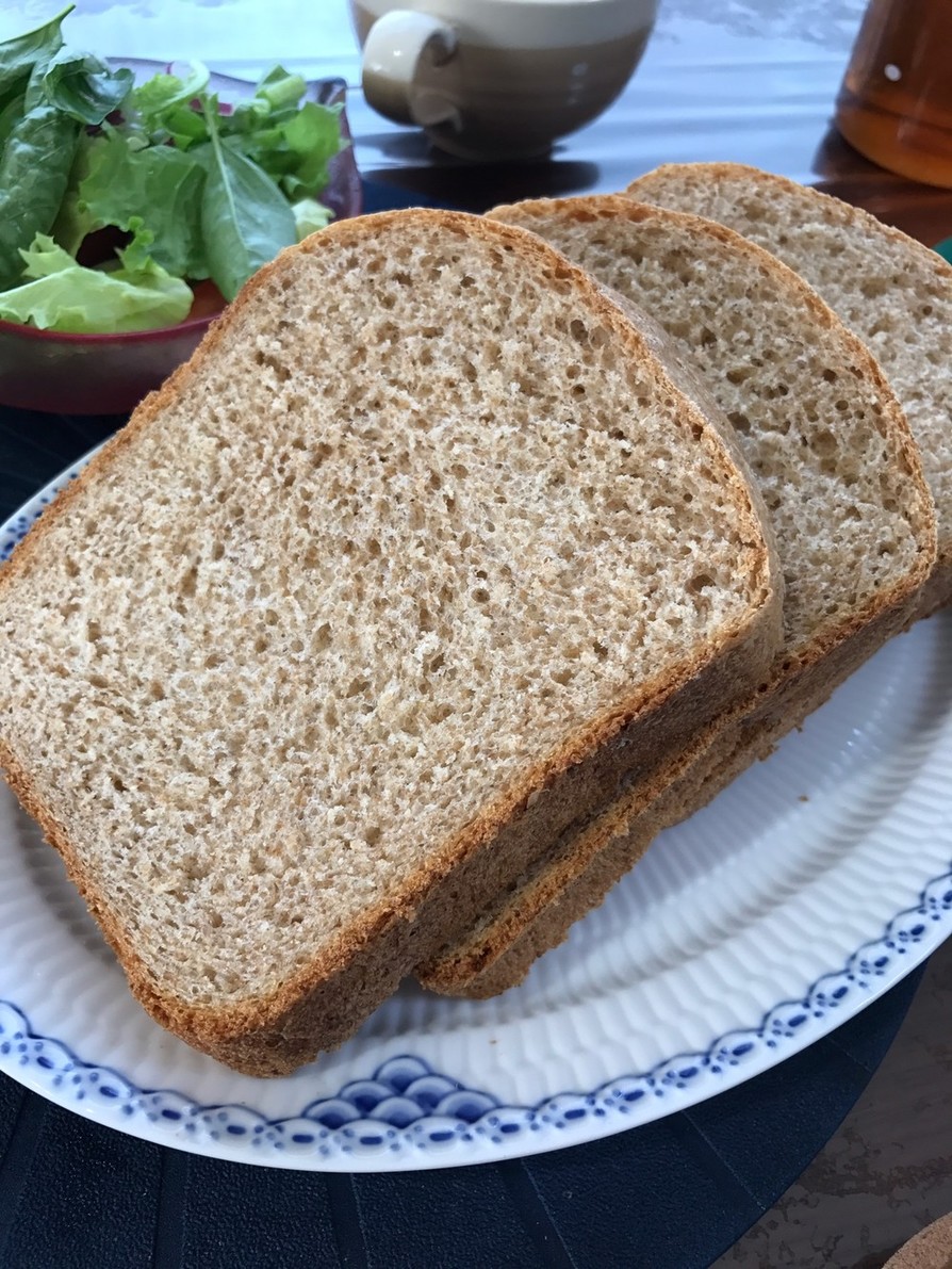 ライ麦と全粒粉のふわふわ低GI食パンの画像