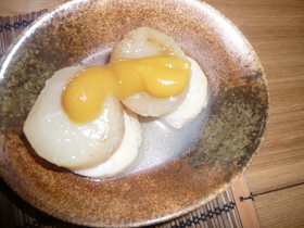 ★簡単に料亭の味?ホタテに大根煮のせ★
