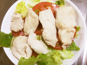超楽々 レンジでチン、酒蒸し鶏作ります。