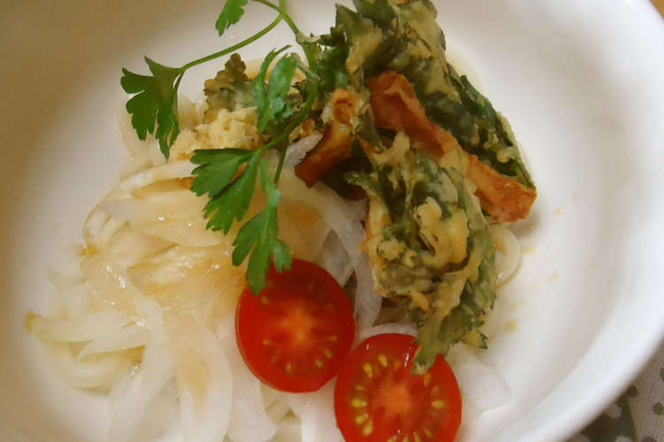 イタリアンパセリのかき揚げうどん レシピ 作り方 By 野菜ソムリエリサ クックパッド 簡単おいしいみんなのレシピが357万品