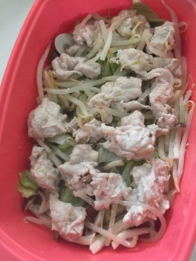 レンジで簡単★お肉と野菜蒸し