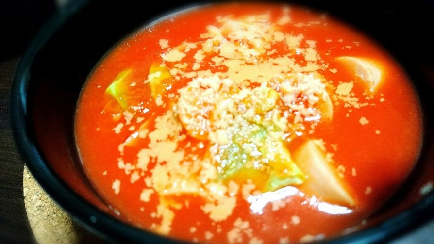 魚肉ソーセージでヘルシートマトスープ☆の画像