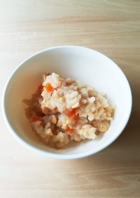 離乳食後期〜✱納豆の炊き込みご飯