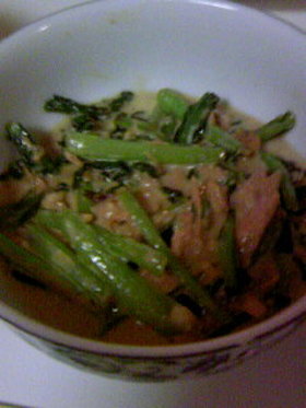 簡単小松菜マヨ風味炒め
