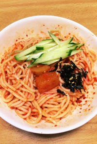 ひやむぎを簡単アレンジ♡韓国ビビン麺