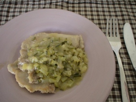 豚肉のズッキーネソースイタリア風