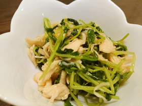 豆苗とササミの和えもの