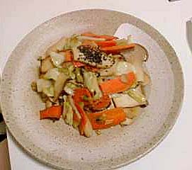 エリンギの野菜の中華味噌炒めの画像