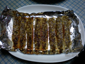 ちくわのネギみそマヨ焼き