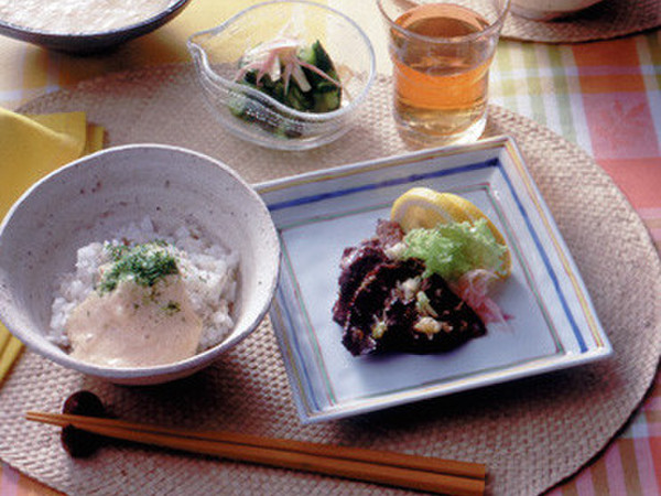みそ味の麦とろ