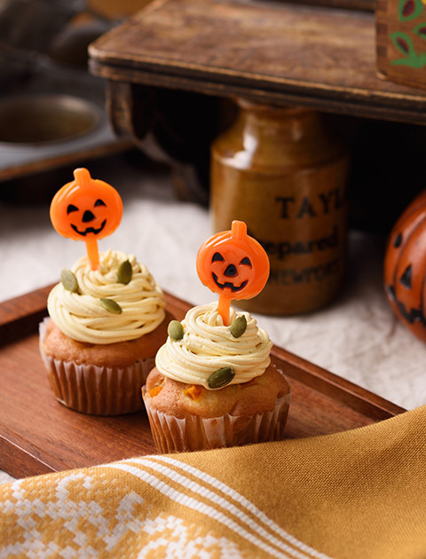 かぼちゃのホイップ「マリーム®」ケーキの画像