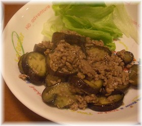 なすとひき肉の炒め物★☆