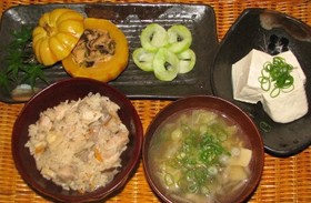 可愛い南瓜の夕食