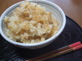 エリンギとジャコの炊き込みご飯