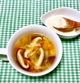 お味噌汁にもおから~♪(スープにも)