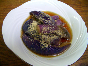 ♪5分で出来るナスの冷菜♪すだち風味♪