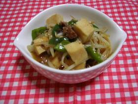 高野豆腐ともやしのマーボ風