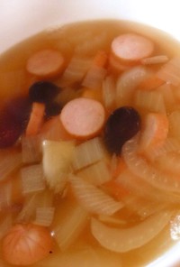 ほっこりお豆とポークウインナーのスープ