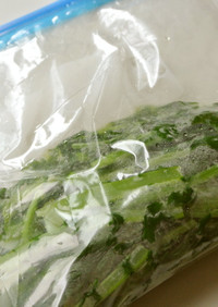 大根葉の冷凍保存方法