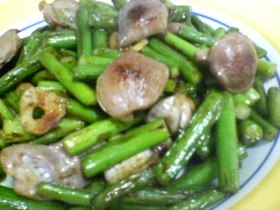 美味しいー♪にんにくの芽と砂肝炒め☆