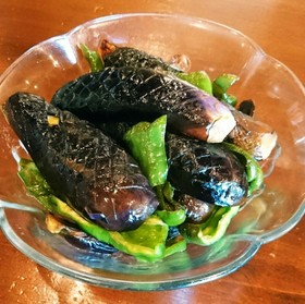 なすとピーマンのズボラ煮びたし