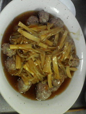 肉団子のきのこあんかけ