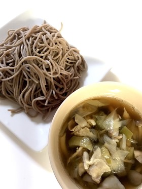 簡単♪具だくさん肉汁そば