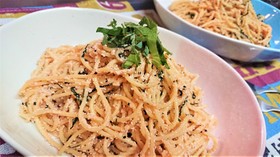 夏に!【明太ガーリックのスタミナパスタ】