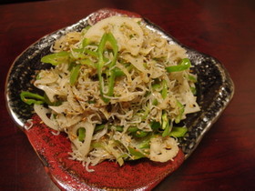 新れんこんと万願寺のじゃこ胡椒きんぴら