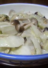 中華風あさりと白菜のクリーム煮