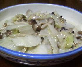 中華風あさりと白菜のクリーム煮