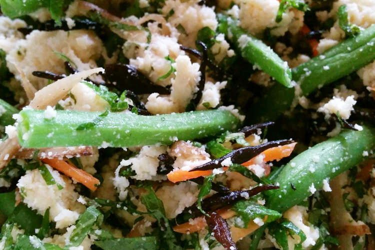 三度豆と根菜とひじきの卯の花和え レシピ 作り方 By Cookirin クックパッド 簡単おいしいみんなのレシピが370万品