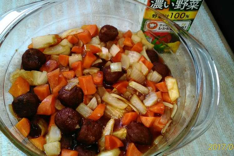 レンチン ミートボールの野菜ジュース煮 レシピ 作り方 By もう中堅 クックパッド 簡単おいしいみんなのレシピが359万品