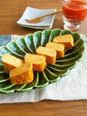野菜ジュースで⑦☆野菜の旨みだし巻き卵