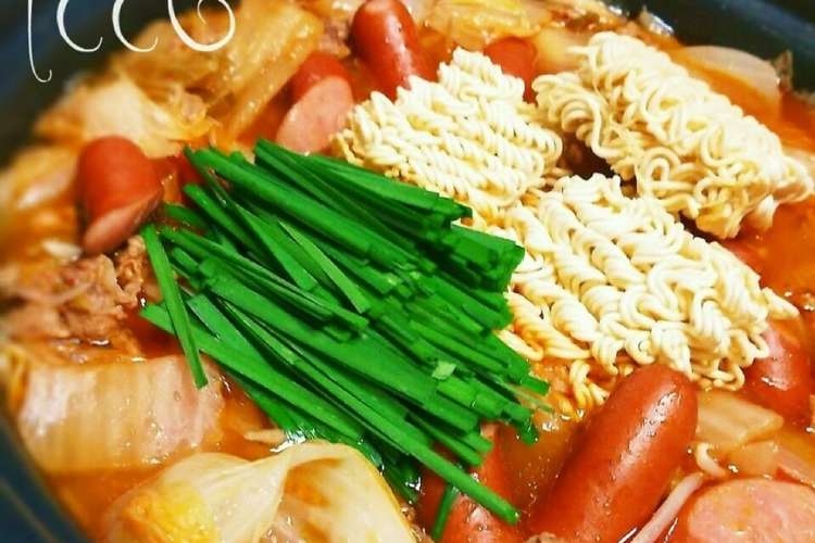 インスタントラーメンで簡単 プデチゲ風鍋 レシピ 作り方 By Icco000 クックパッド 簡単おいしいみんなのレシピが352万品