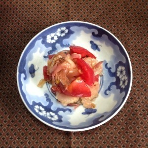 トマトとセロリと茗荷の和風サラダの画像